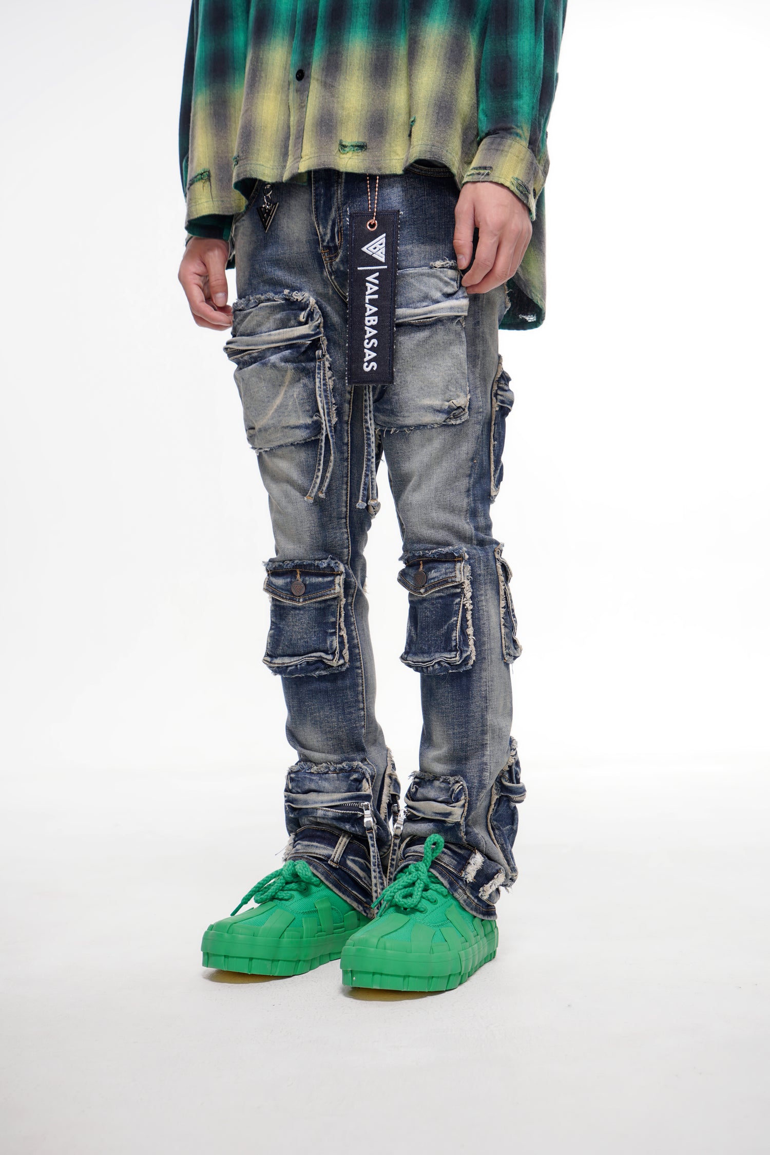 Mirage Blue Vintage Stacked Jeans