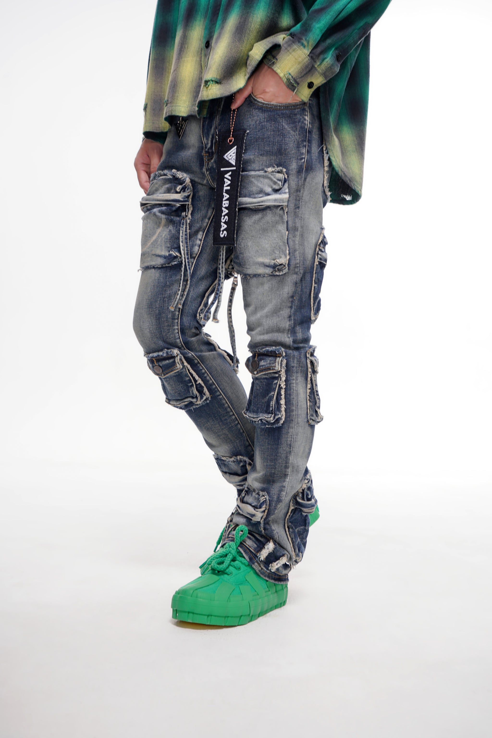 Mirage Blue Vintage Stacked Jeans