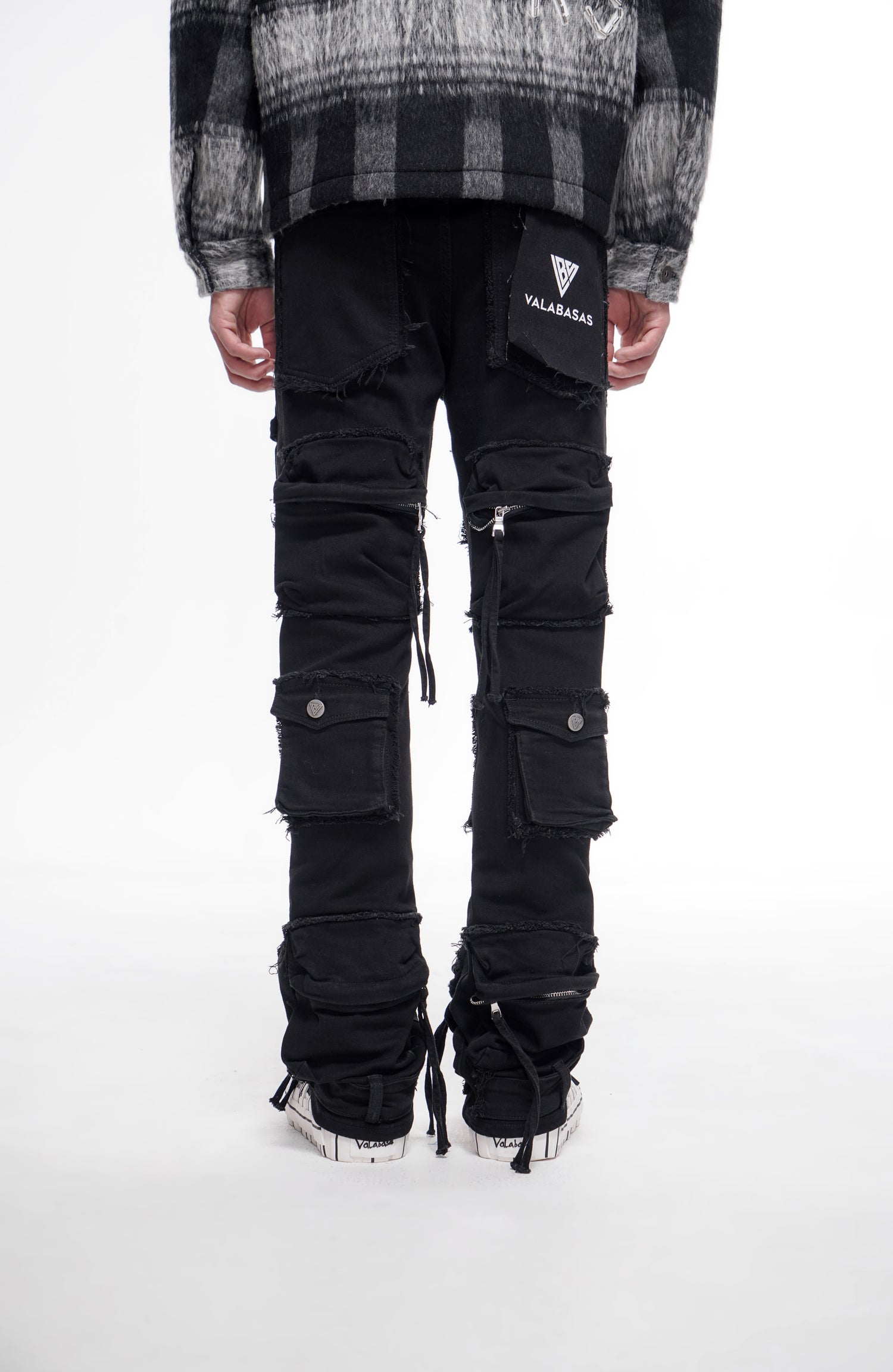 Mirage Jet Black Stacked Jeans