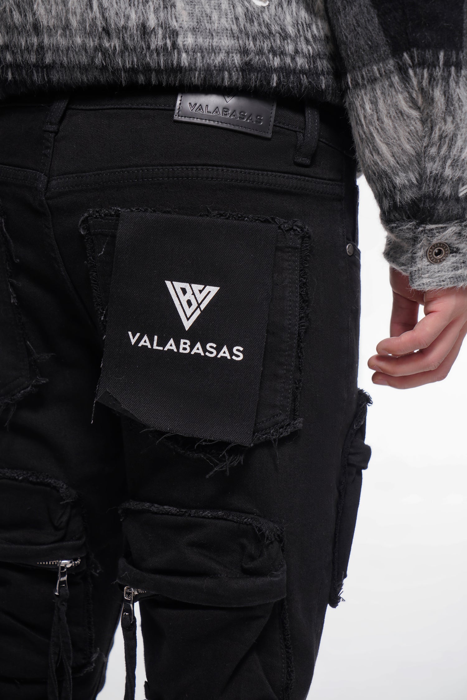 Mirage Jet Black Stacked Jeans