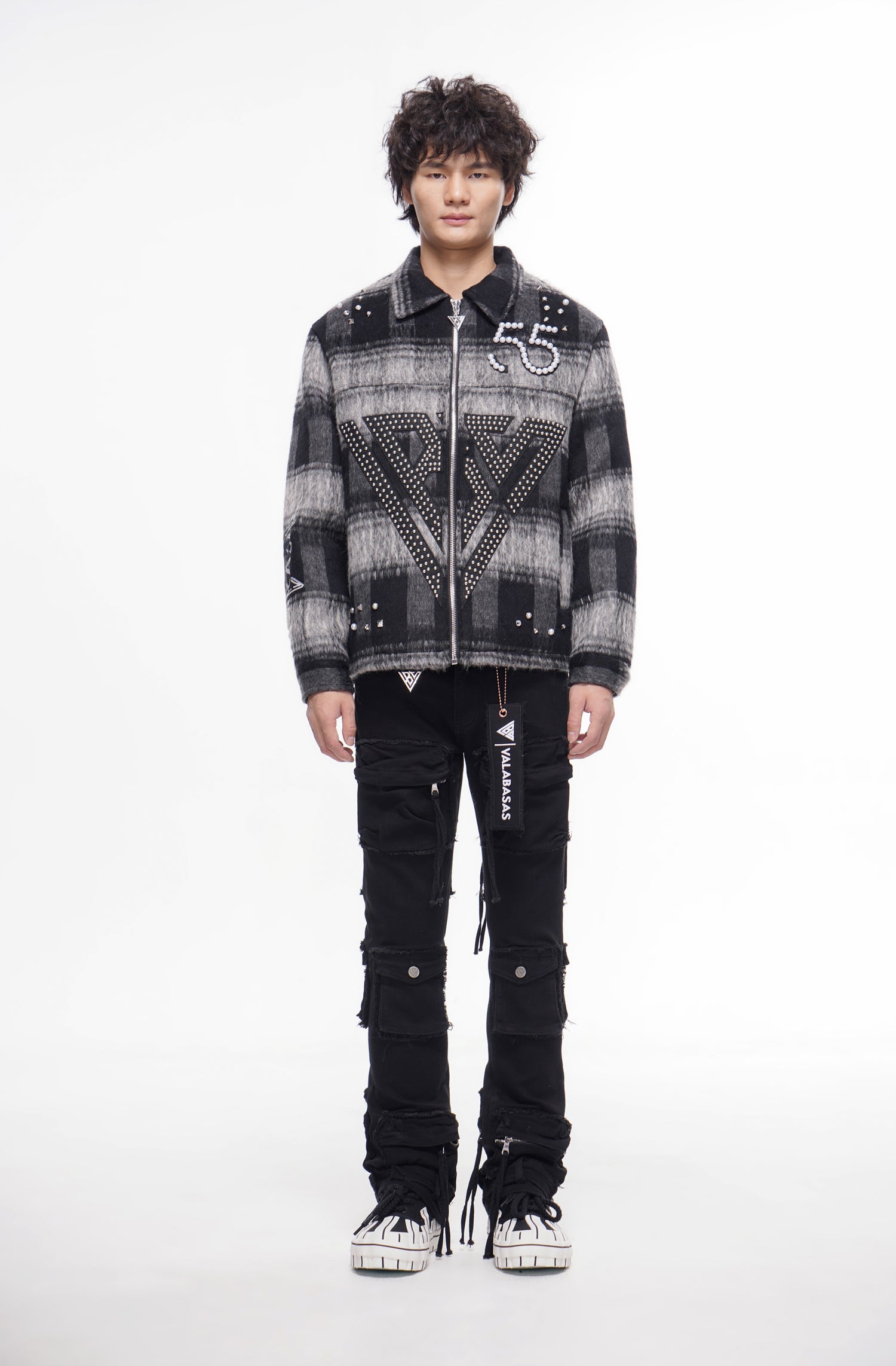 Mirage Jet Black Stacked Jeans