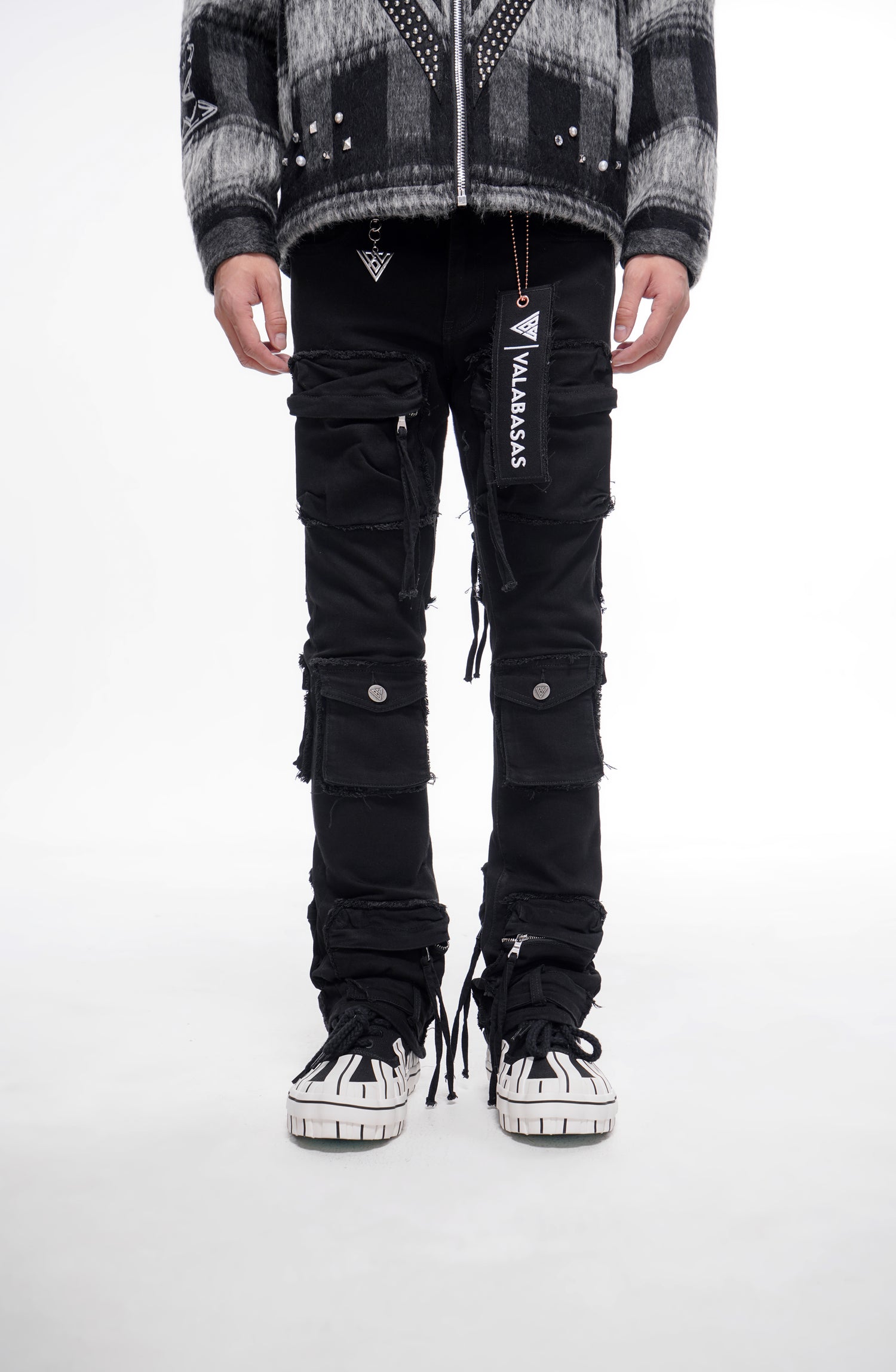 Mirage Jet Black Stacked Jeans