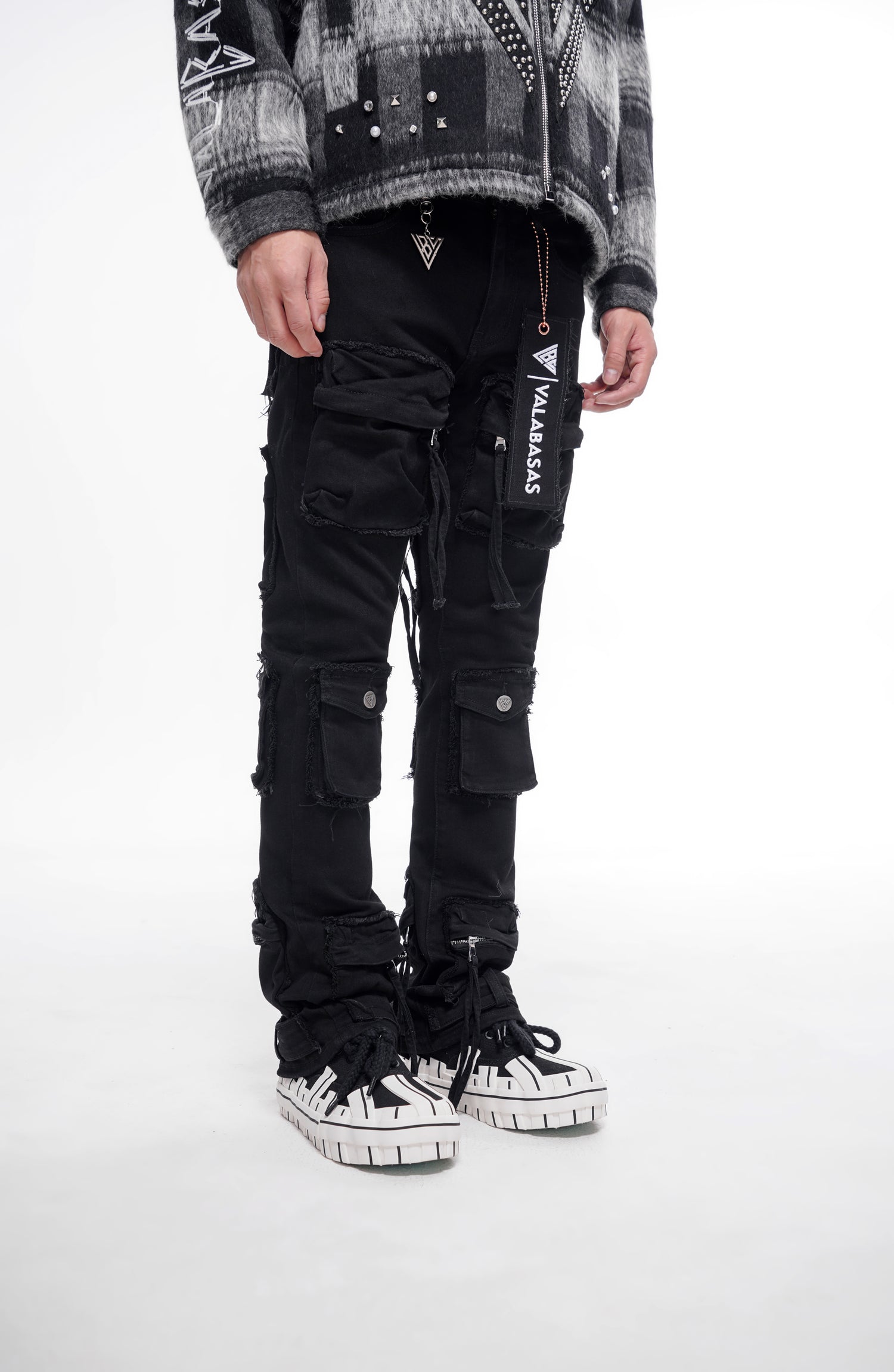 Mirage Jet Black Stacked Jeans