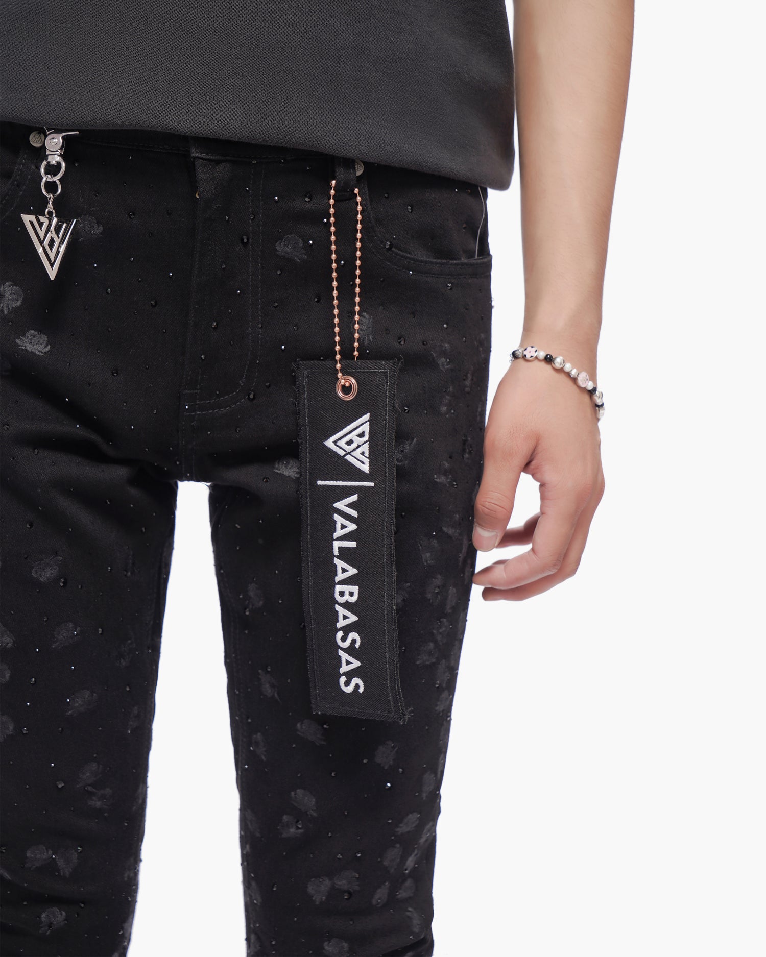 Canite Stacked Jet Black Jeans