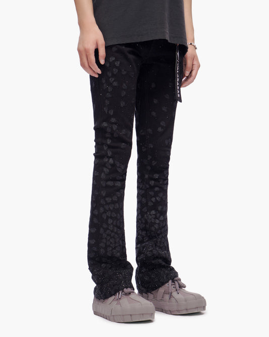 Canite Stacked Jet Black Jeans