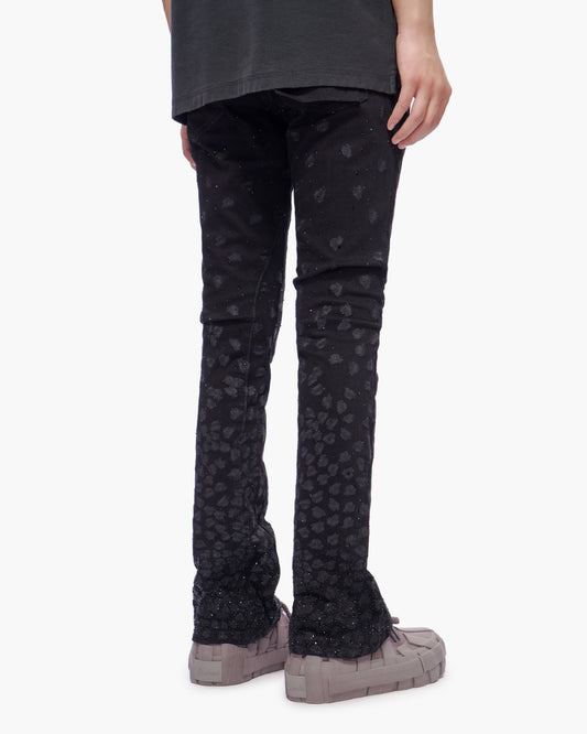 Canite Stacked Jet Black Jeans