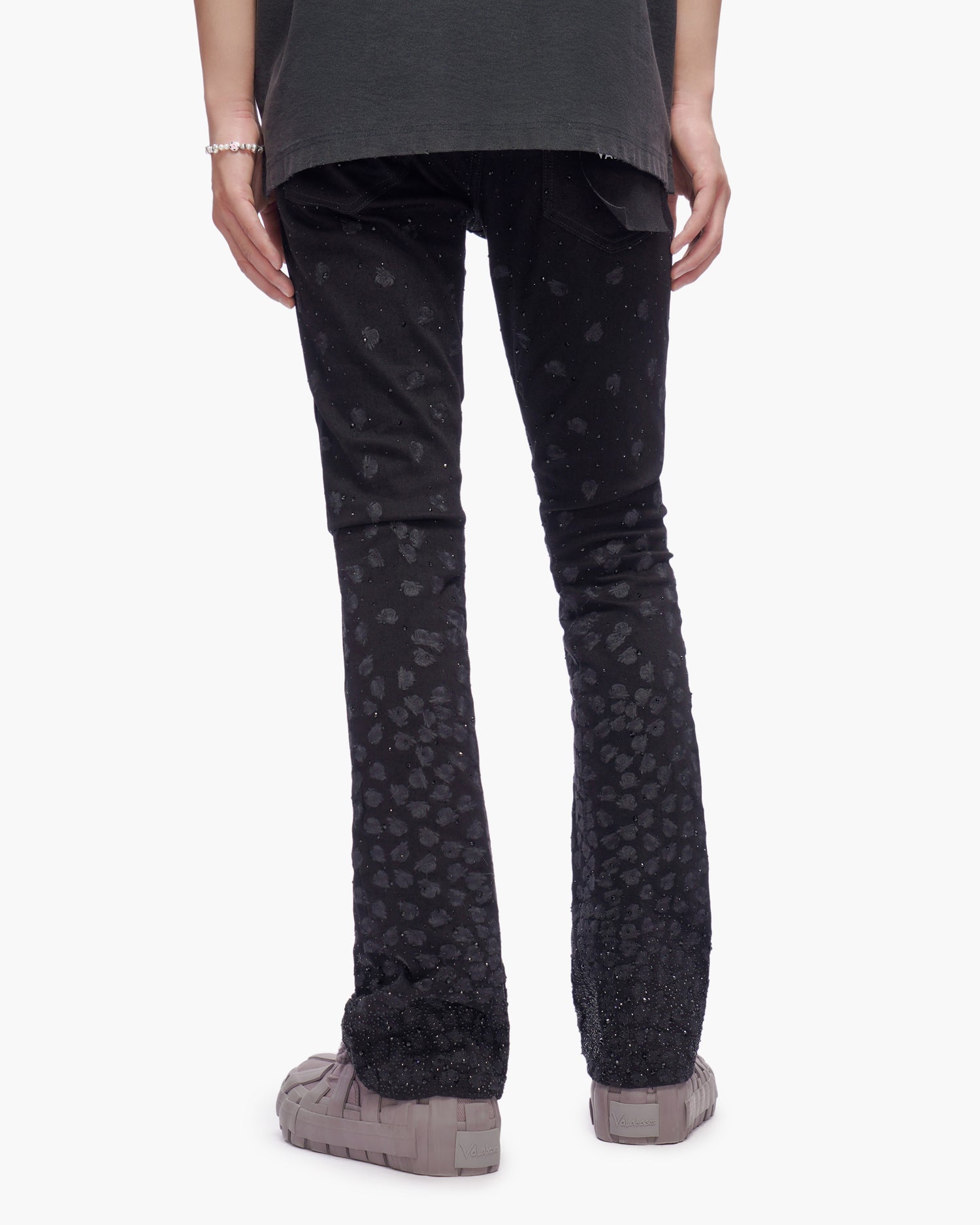 Canite Stacked Jet Black Jeans