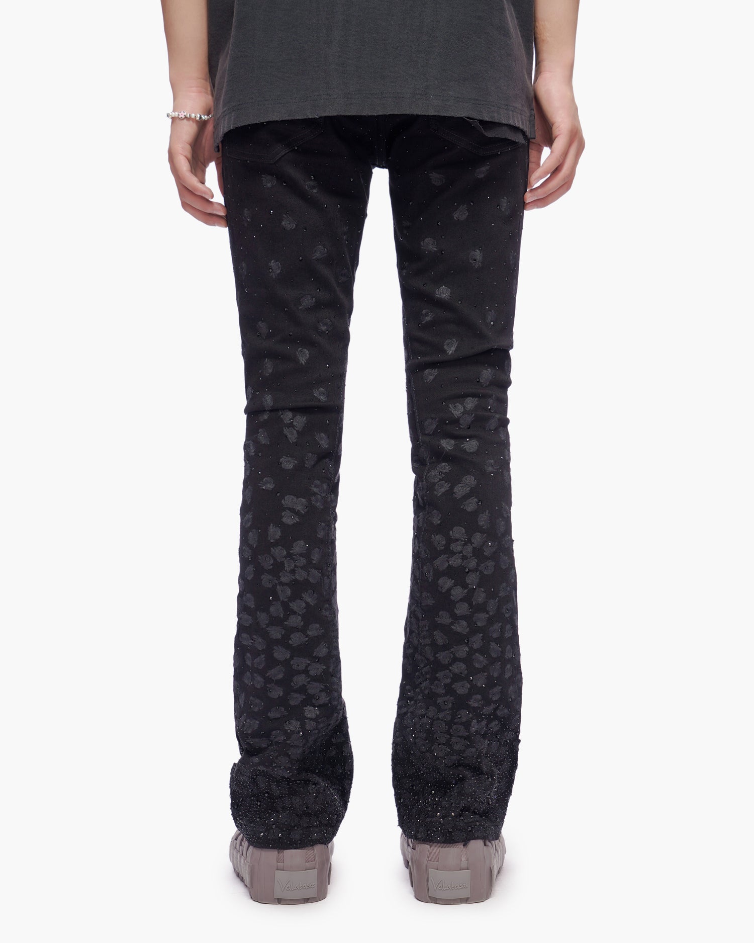 Canite Stacked Jet Black Jeans