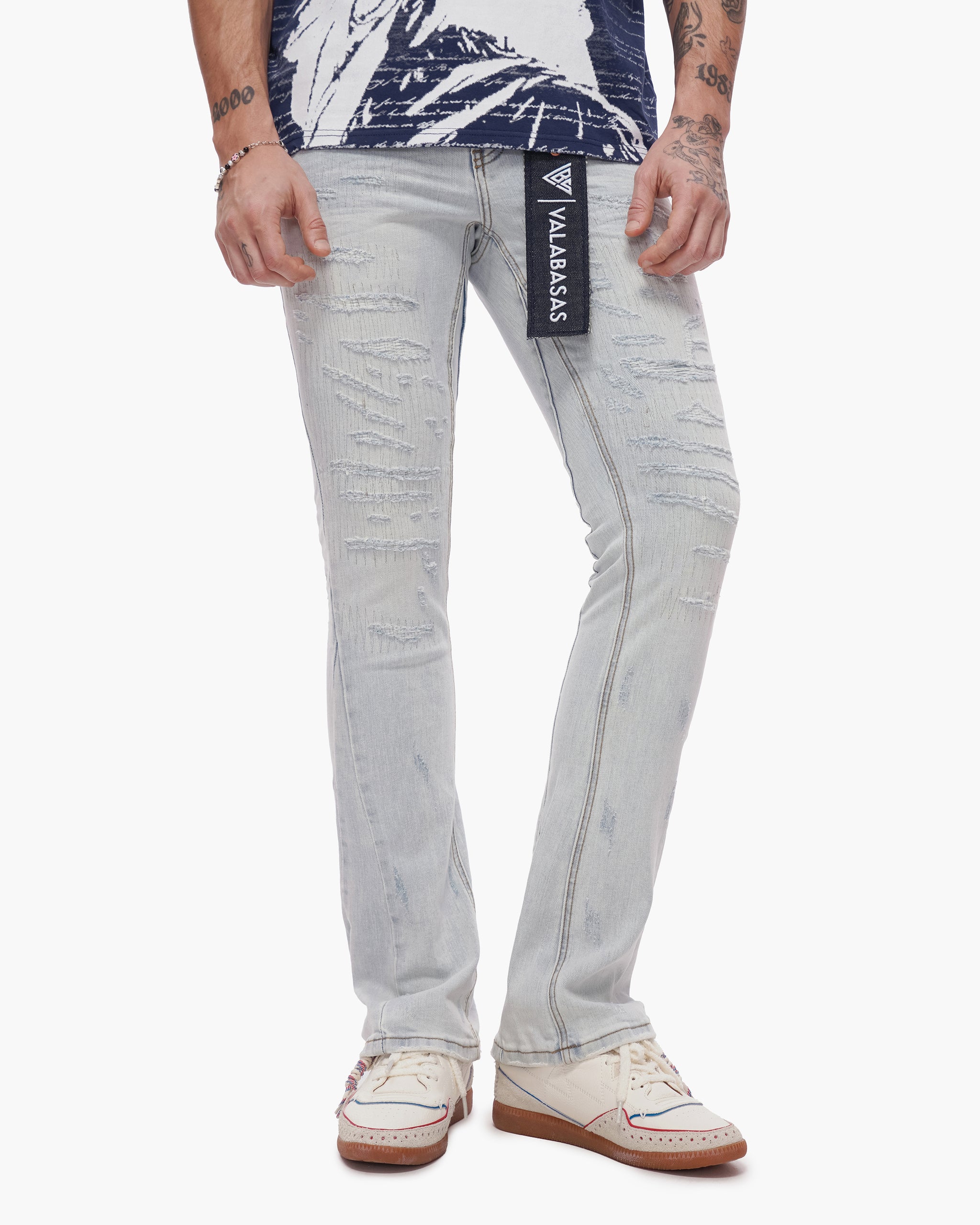Thatch Stacked Light Blue Wash Jeans