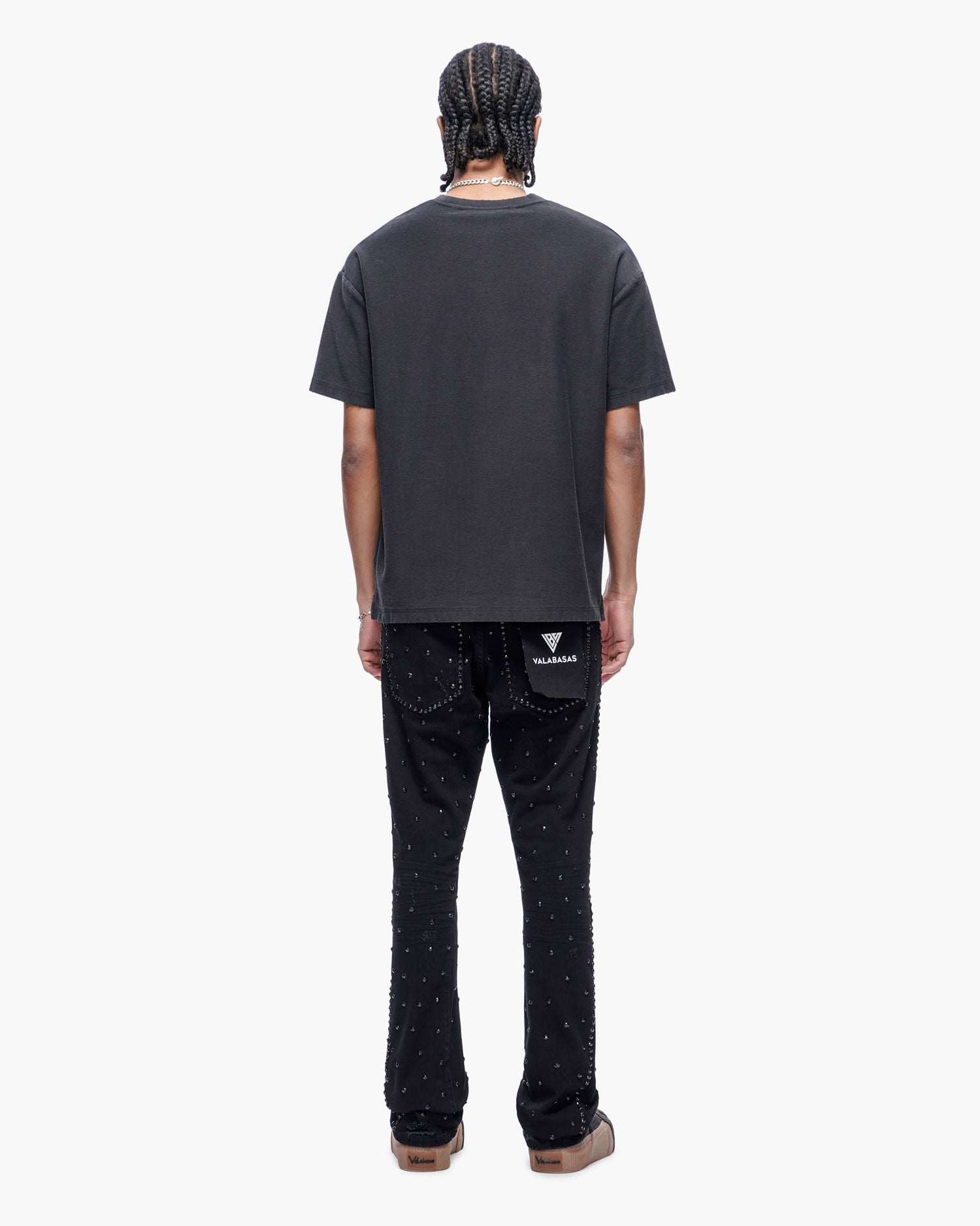 Canal Stacked Jet Black Jeans