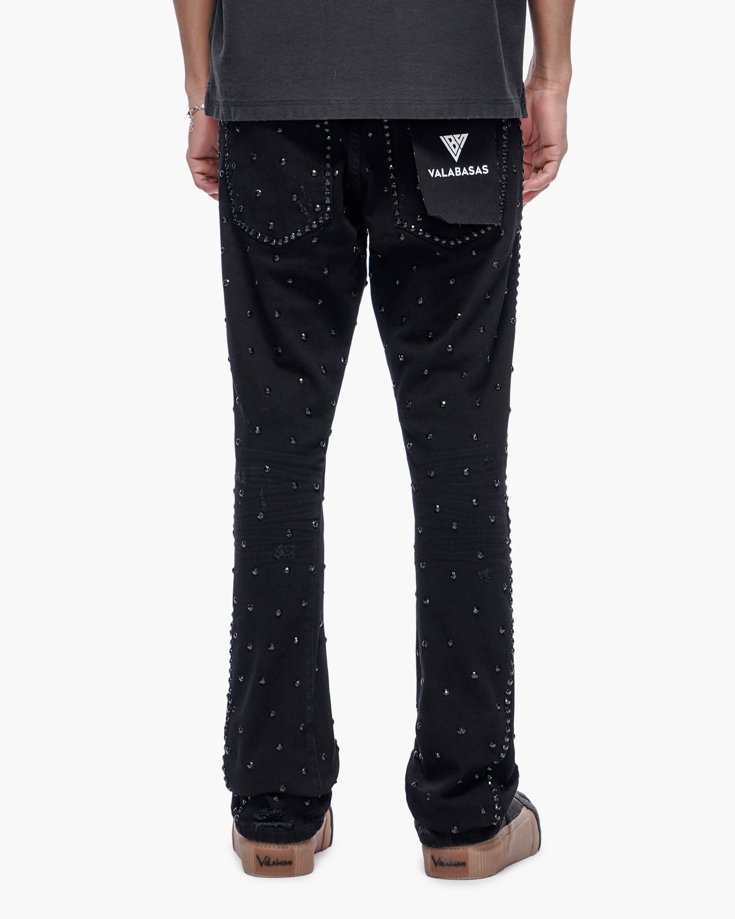 Canal Stacked Jet Black Jeans
