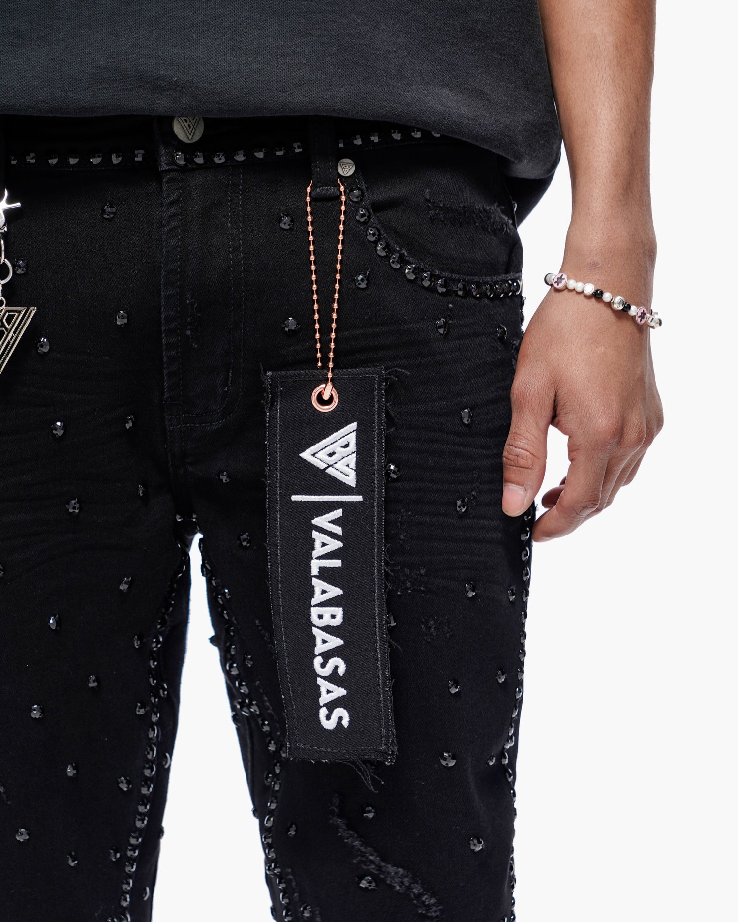 Canal Stacked Jet Black Jeans