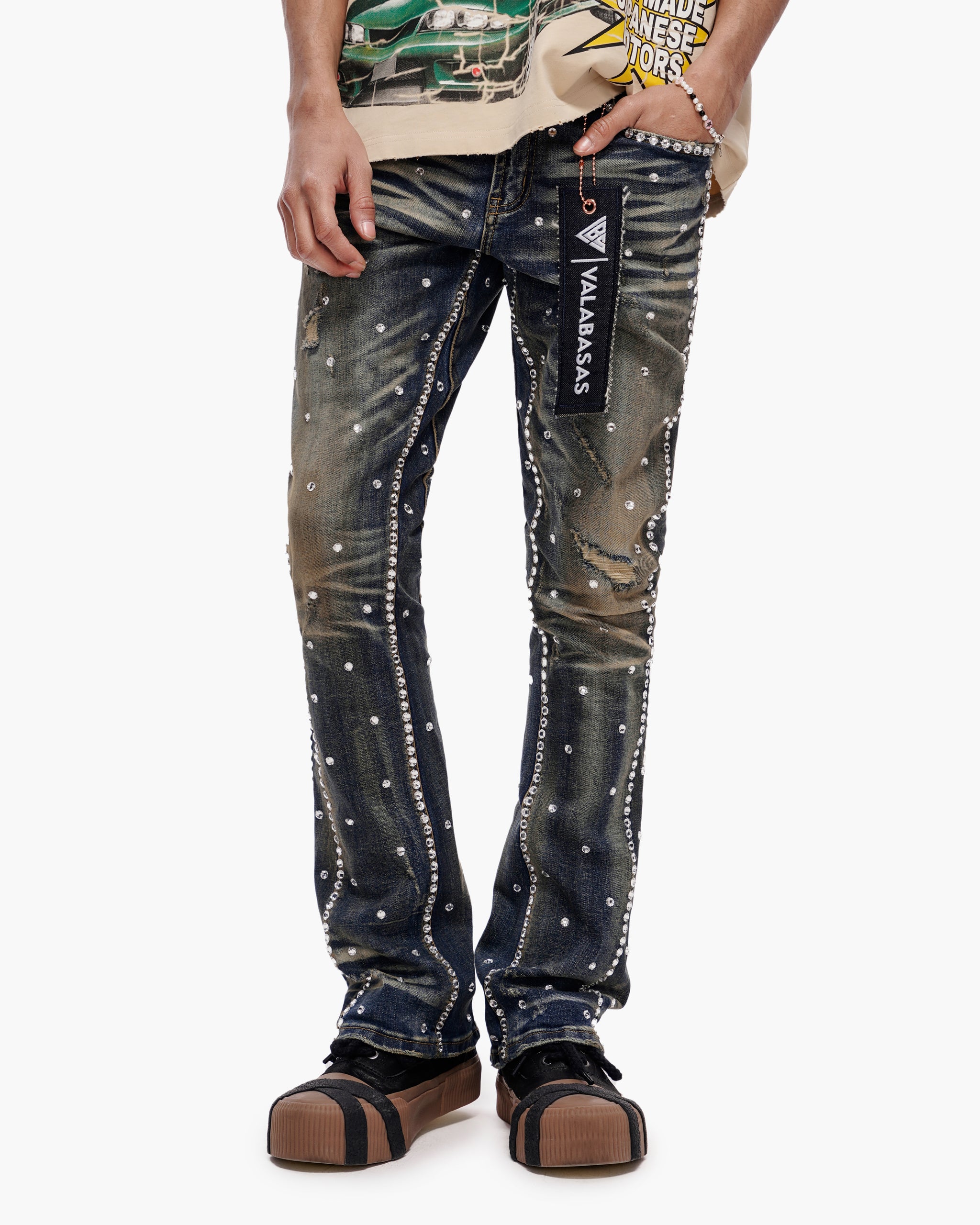 Canal Stacked Vintage Blue Wash Jeans