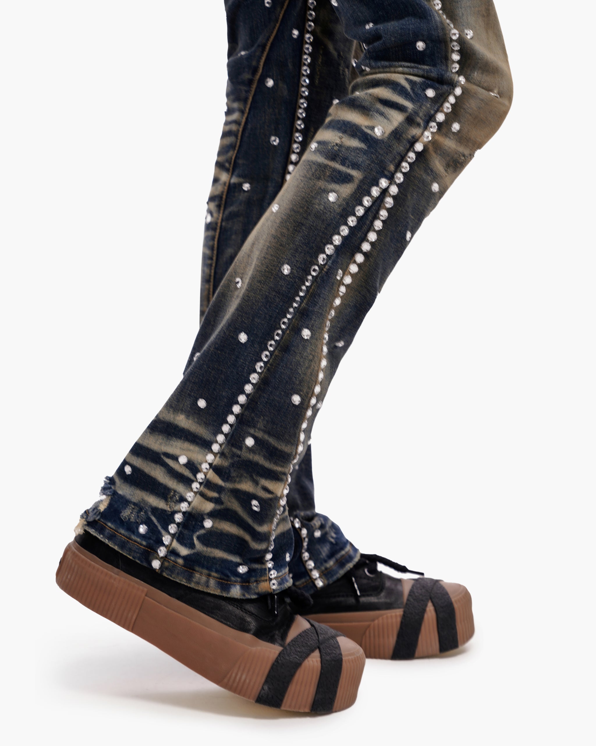 Canal Stacked Vintage Blue Wash Jeans