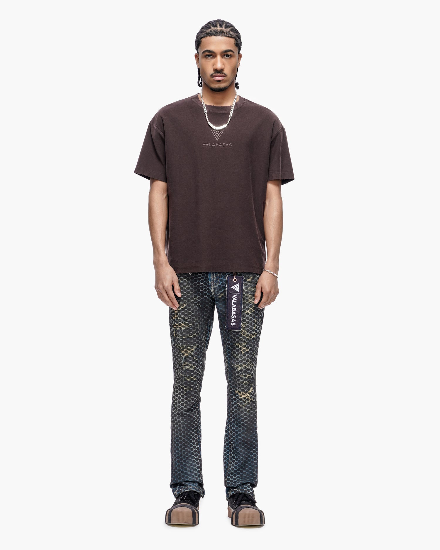 Hex Vintage Blue Black Stacked Jeans