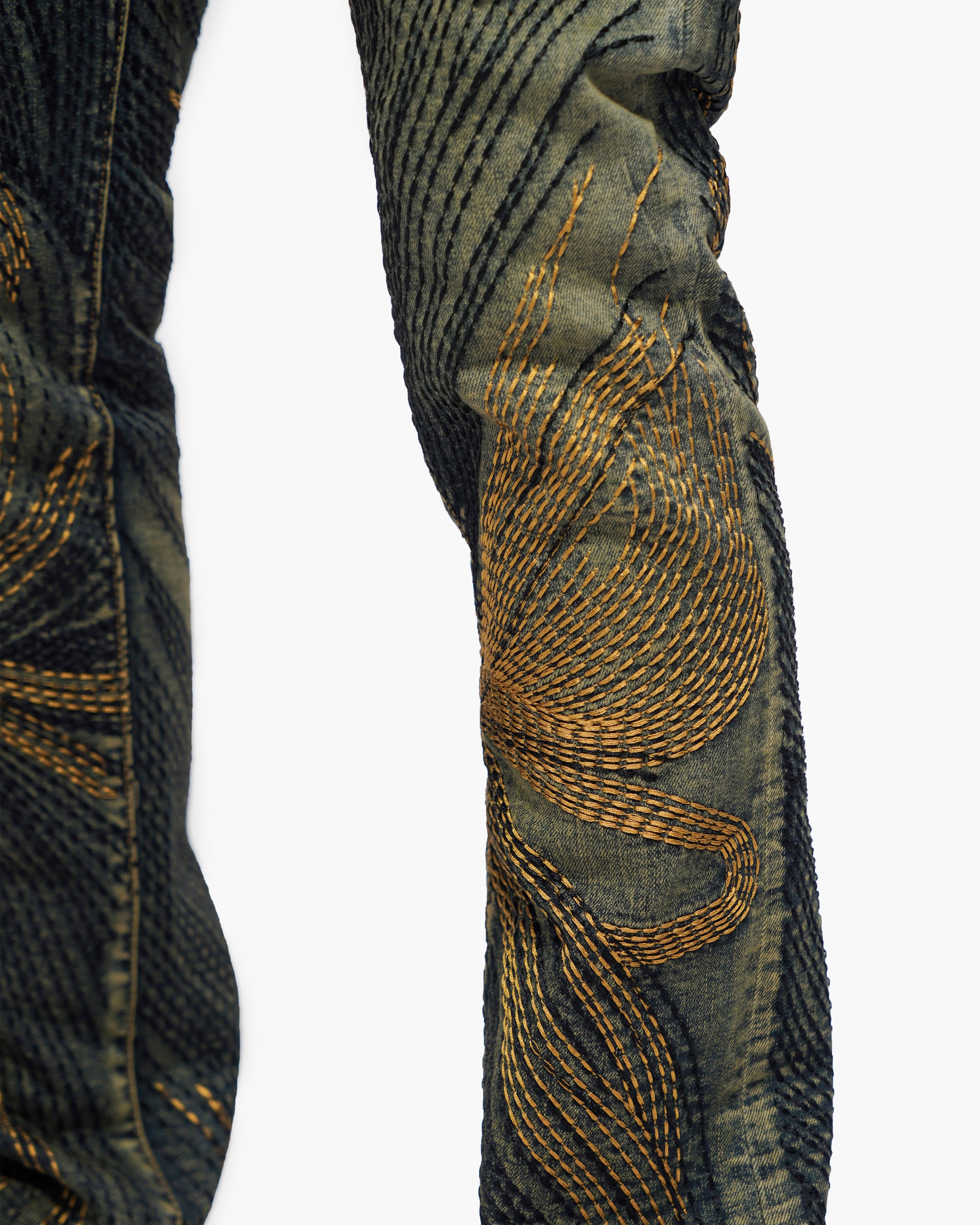 Knowledge Dark Vintage Wash Stacked Jeans