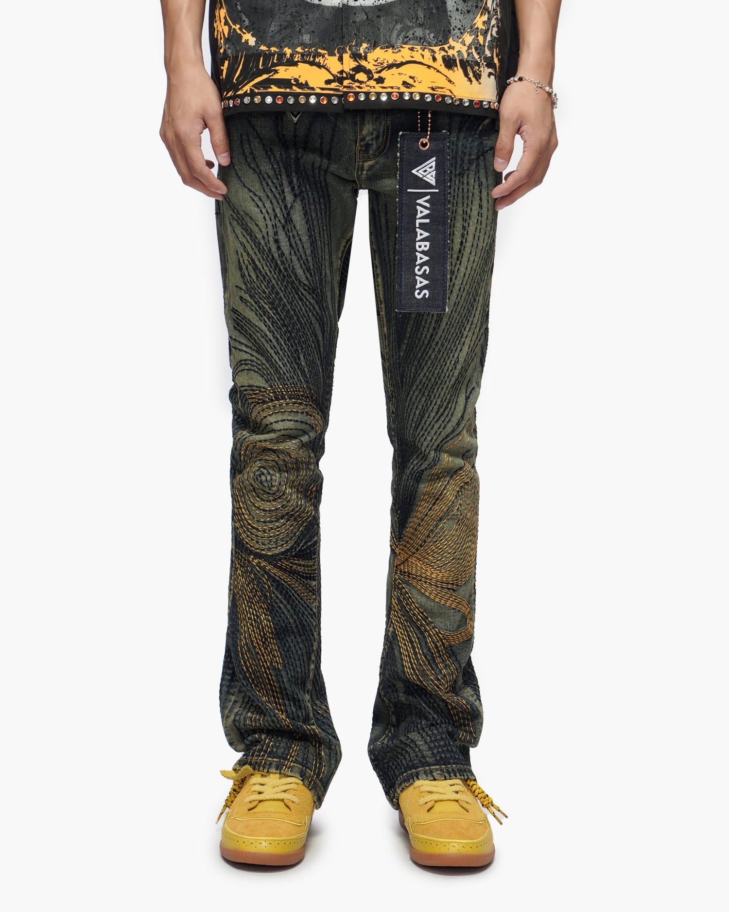 Knowledge Dark Vintage Wash Stacked Jeans