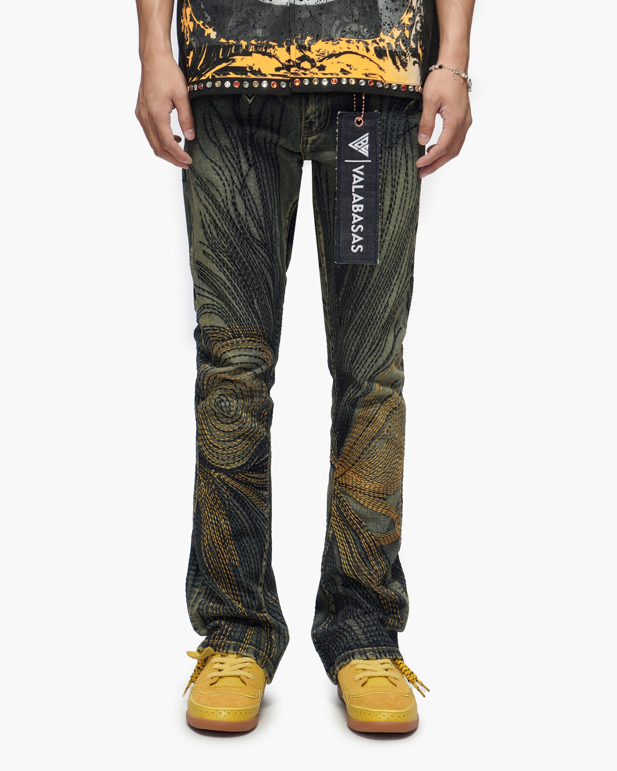 Knowledge Dark Vintage Wash Stacked Jeans