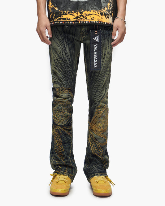 Knowledge Dark Vintage Wash Stacked Jeans