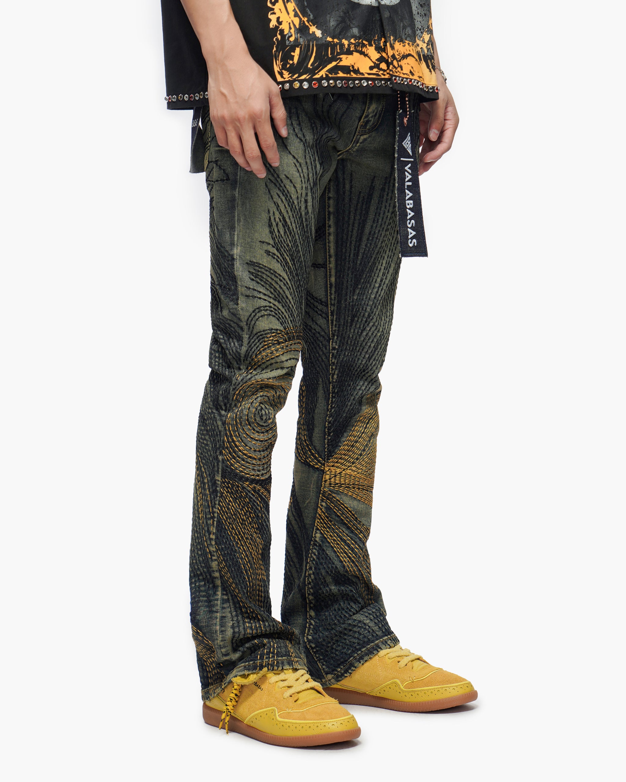 Knowledge Dark Vintage Wash Stacked Jeans