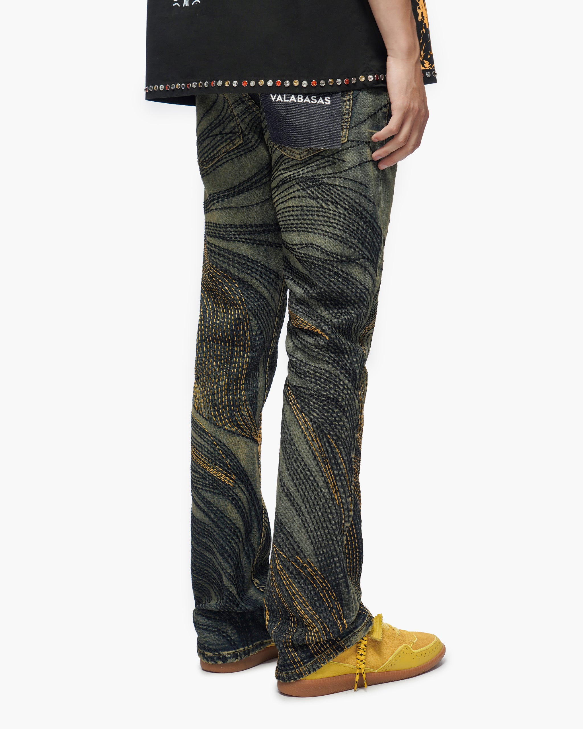 Knowledge Dark Vintage Wash Stacked Jeans