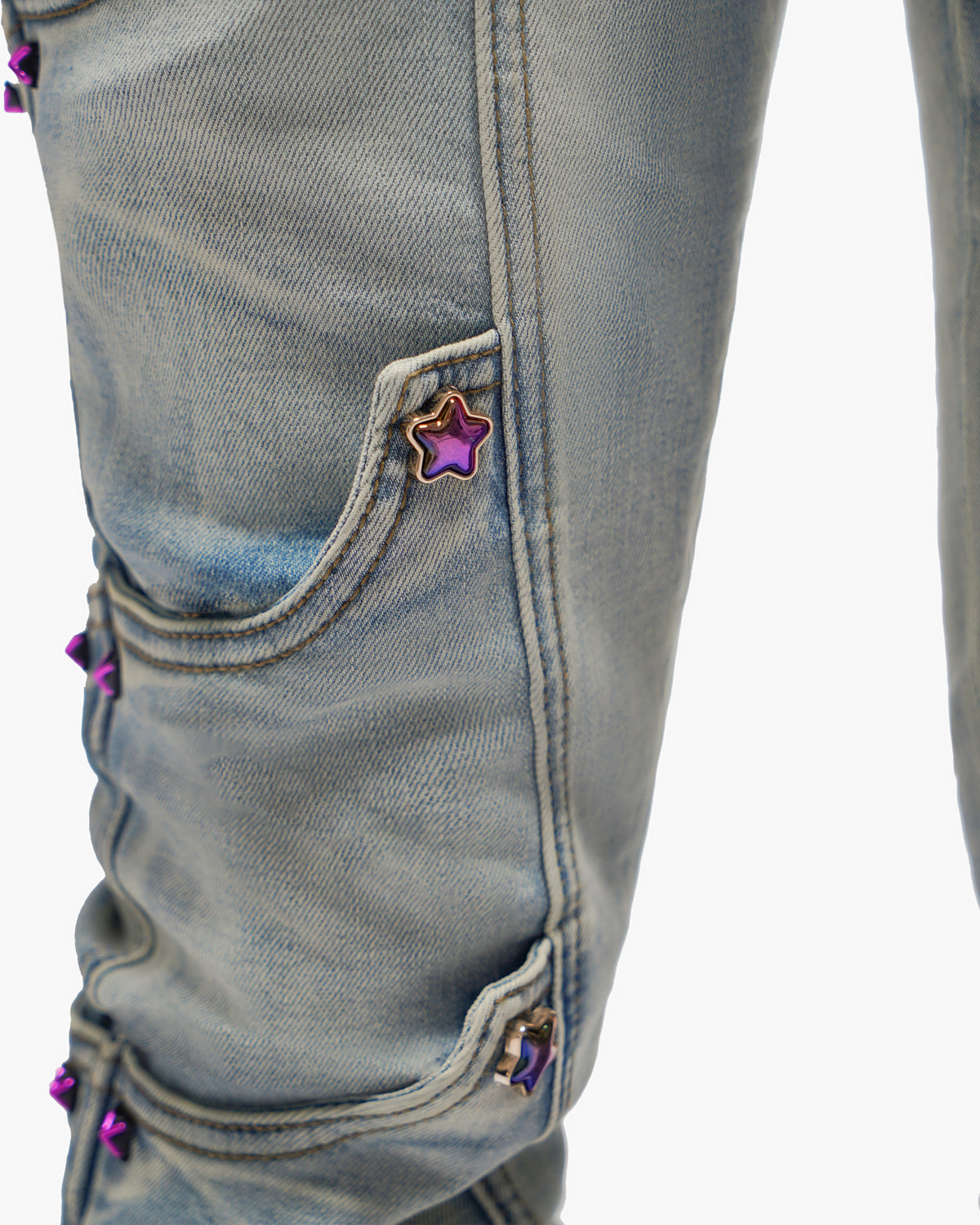Prescott Light Blue Wash Stacked Jeans