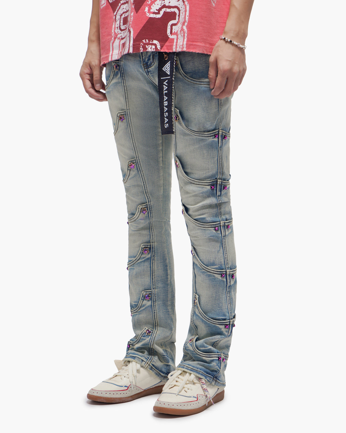 Prescott Light Blue Wash Stacked Jeans