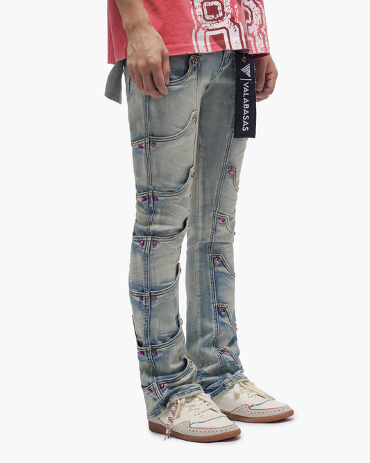 Prescott Light Blue Wash Stacked Jeans