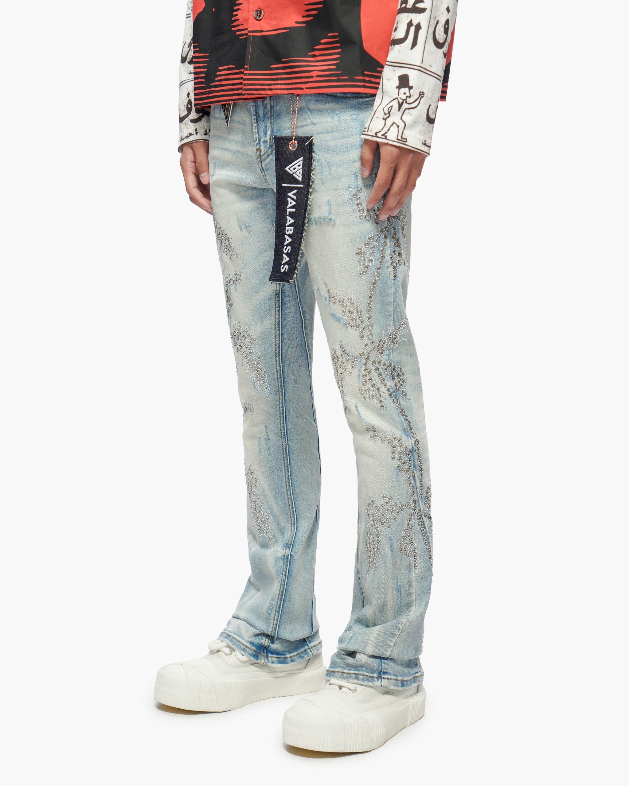 Oakmont Light Blue Wash Stacked Jeans