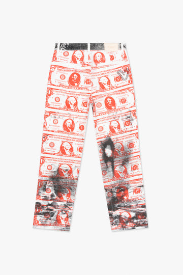 "THAHAB" WHITE MULTI STRAIGHT PANT