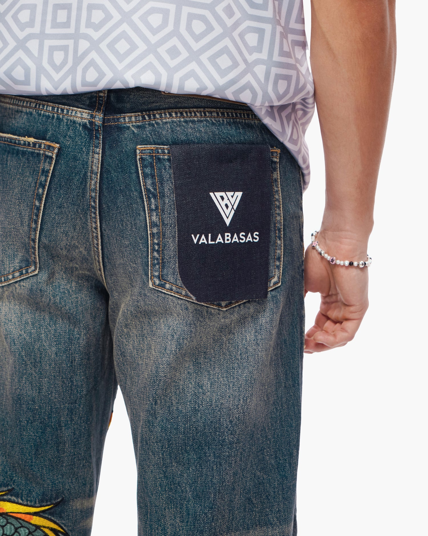 Sky Serpent Straight Leg Denim Vintage Wash