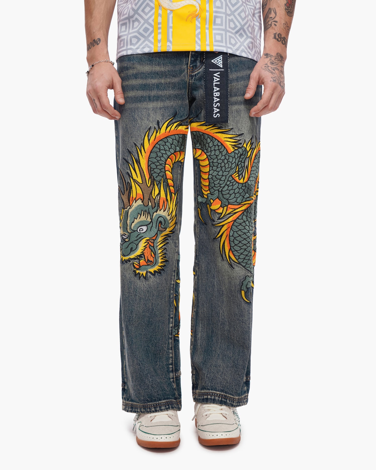 Sky Serpent Straight Leg Denim Vintage Wash