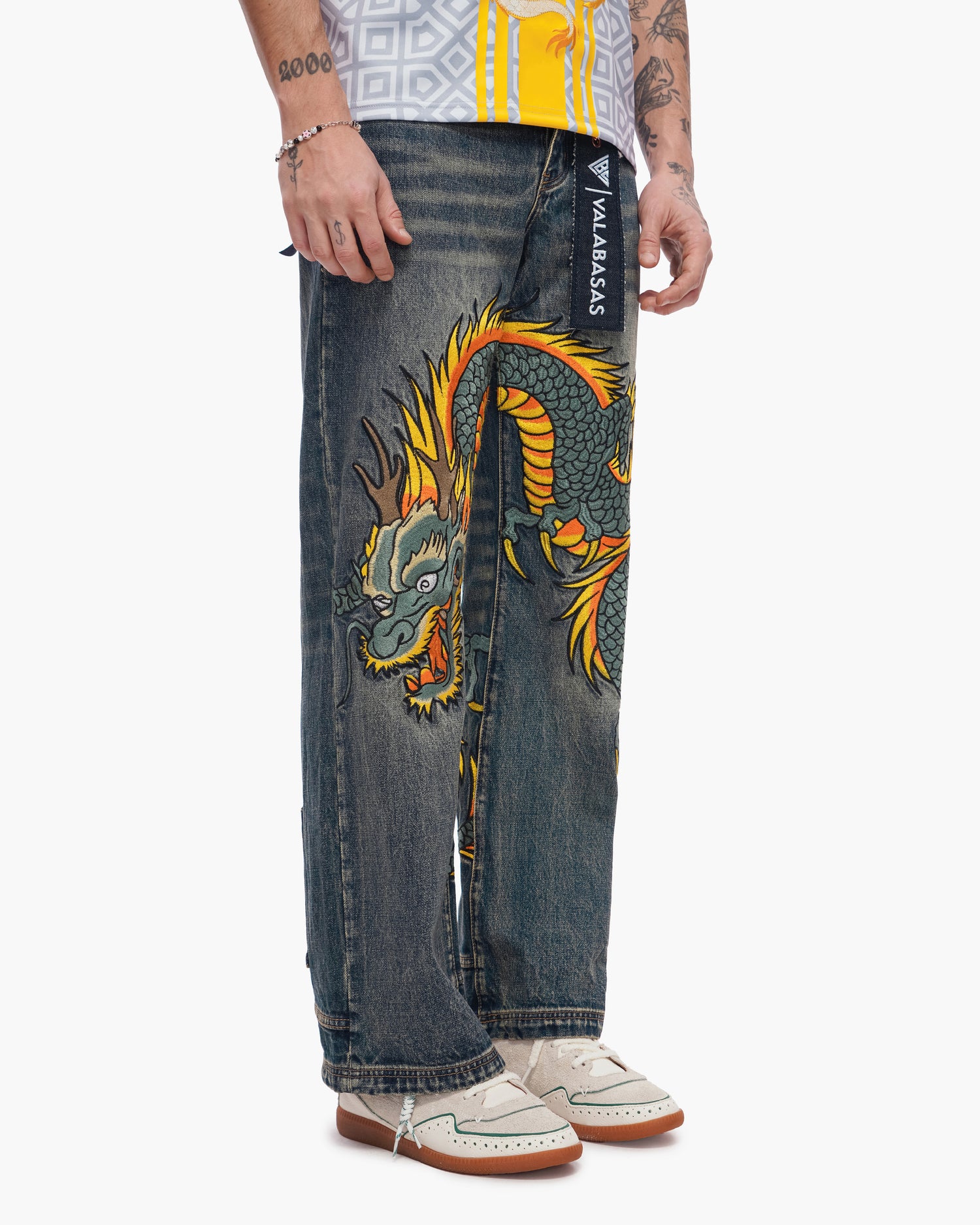 Sky Serpent Straight Leg Denim Vintage Wash