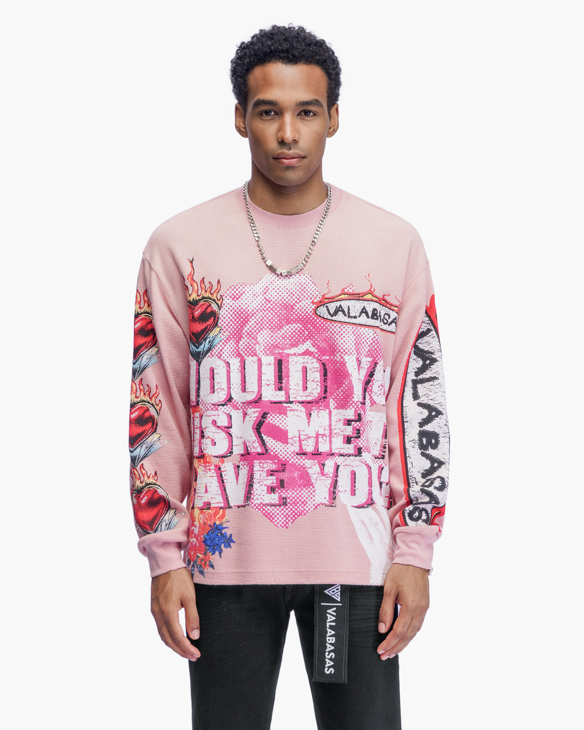 Risky Pink Thermal Crewneck
