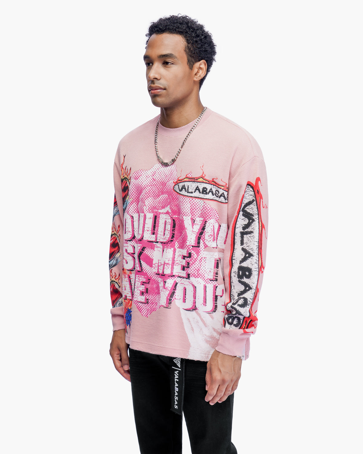 Risky Pink Thermal Crewneck