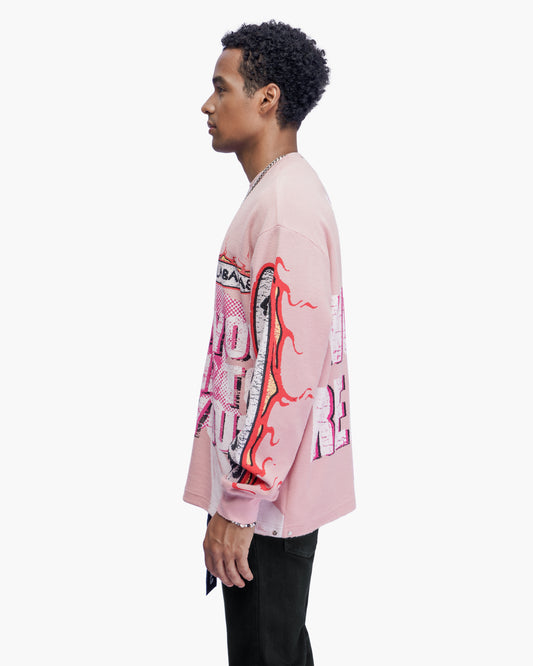 Risky Pink Thermal Crewneck