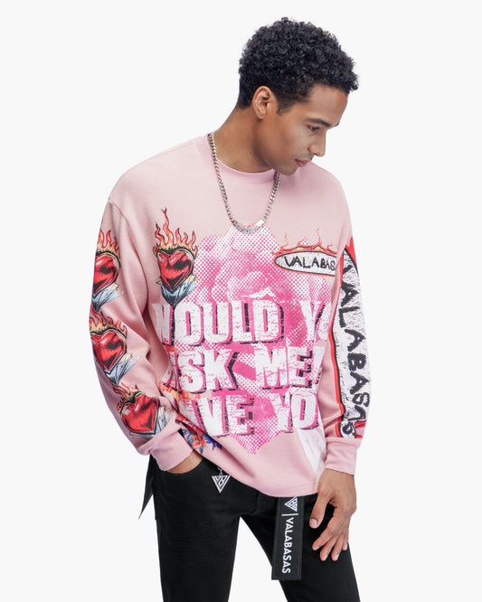 Risky Pink Thermal Crewneck