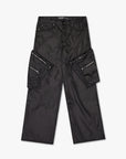 "CHAMP" JET BLACK BAGGY PANTS