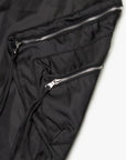 "CHAMP" JET BLACK BAGGY PANTS