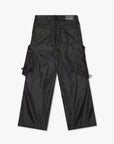 "CHAMP" JET BLACK BAGGY PANTS