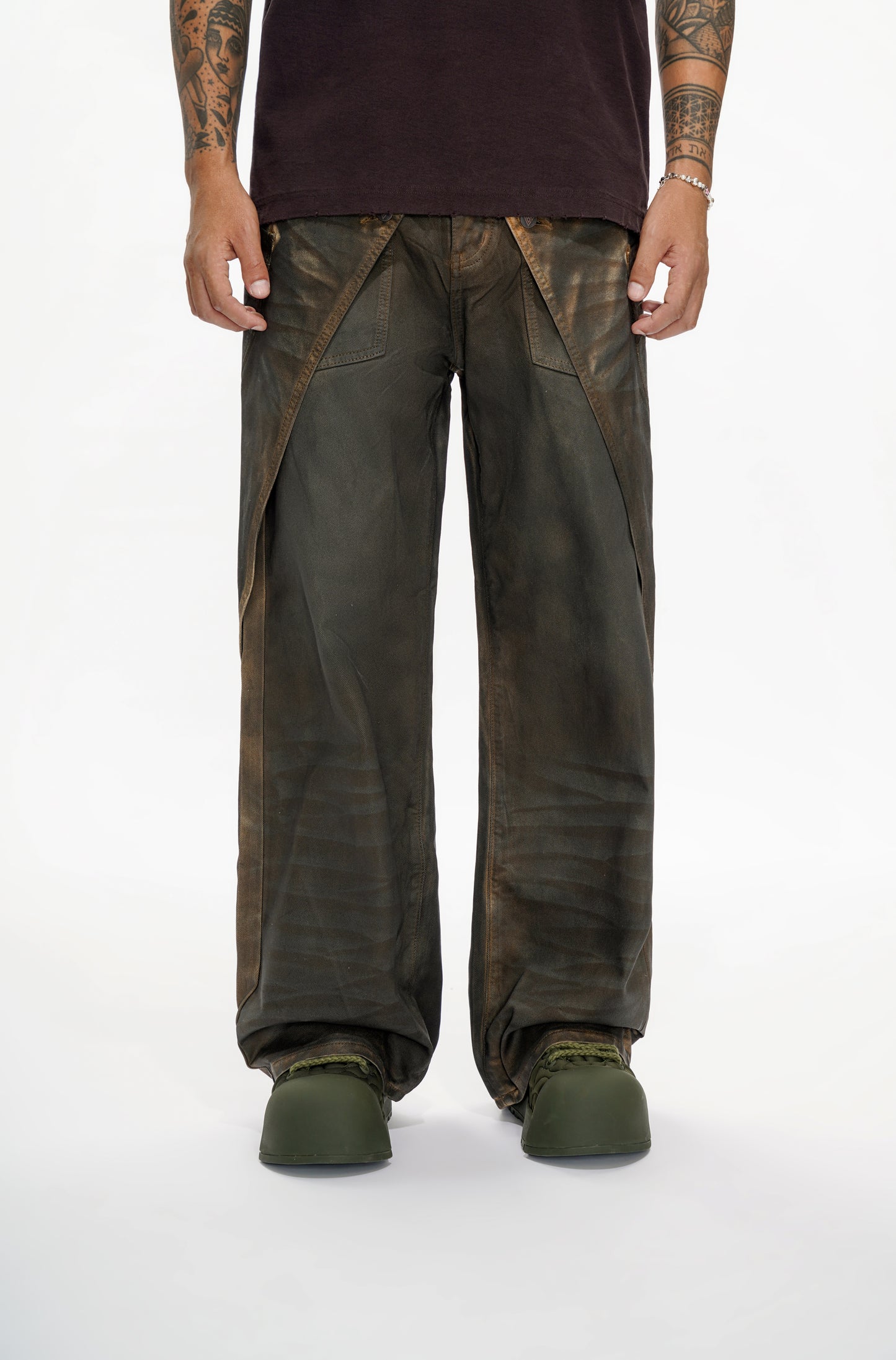 Gozai Vintage Brown Waxed Baggy