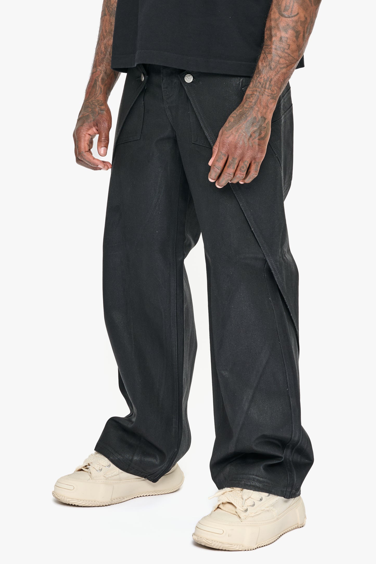 Gozai Black Waxed Baggy