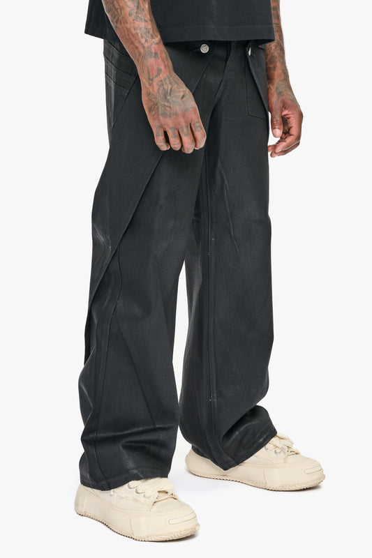 Gozai Black Waxed Baggy