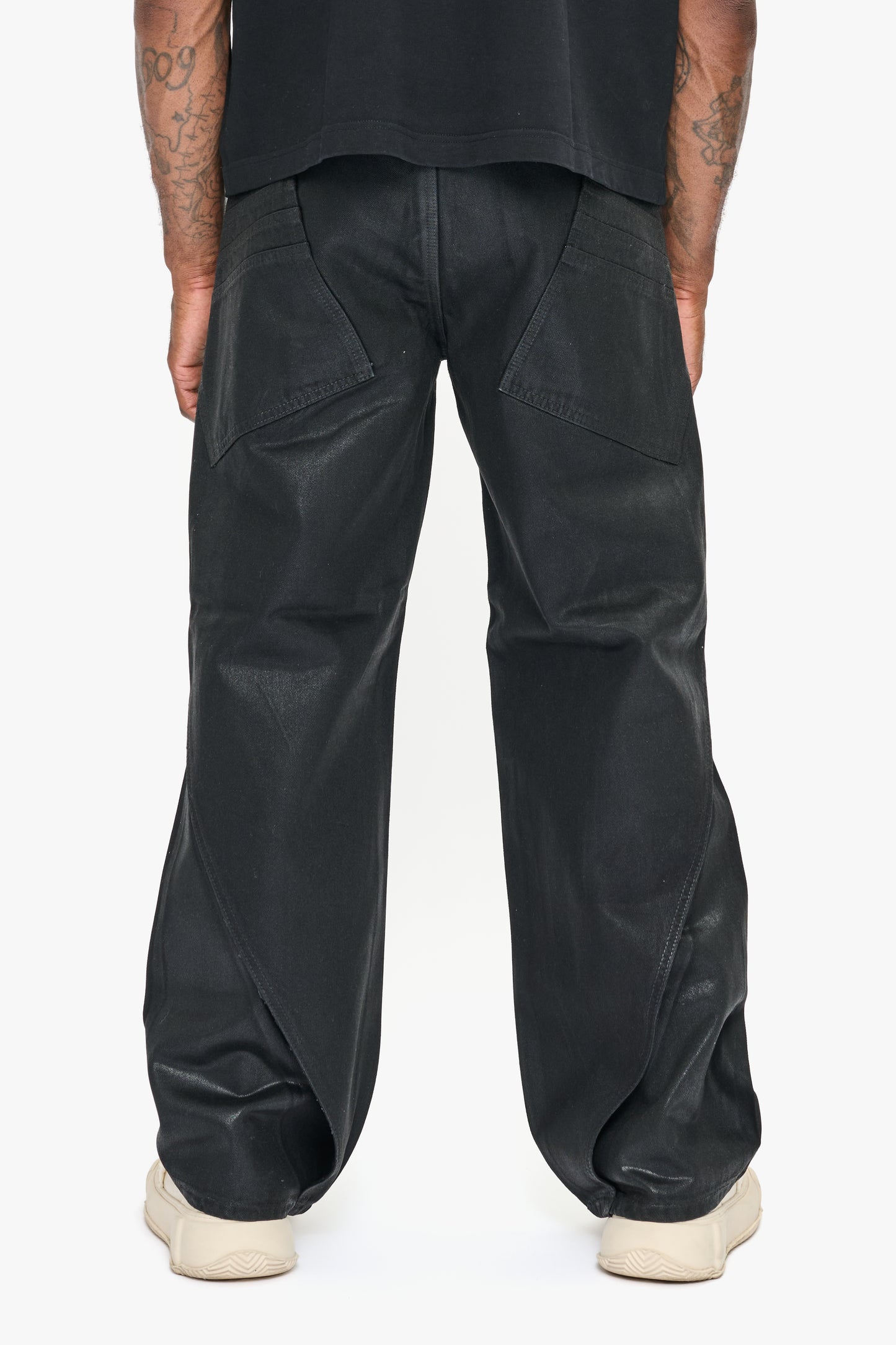 Gozai Black Waxed Baggy