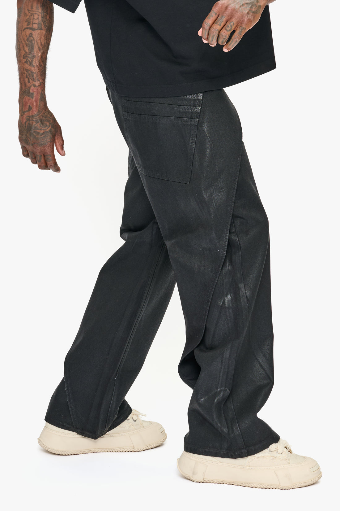Gozai Black Waxed Baggy