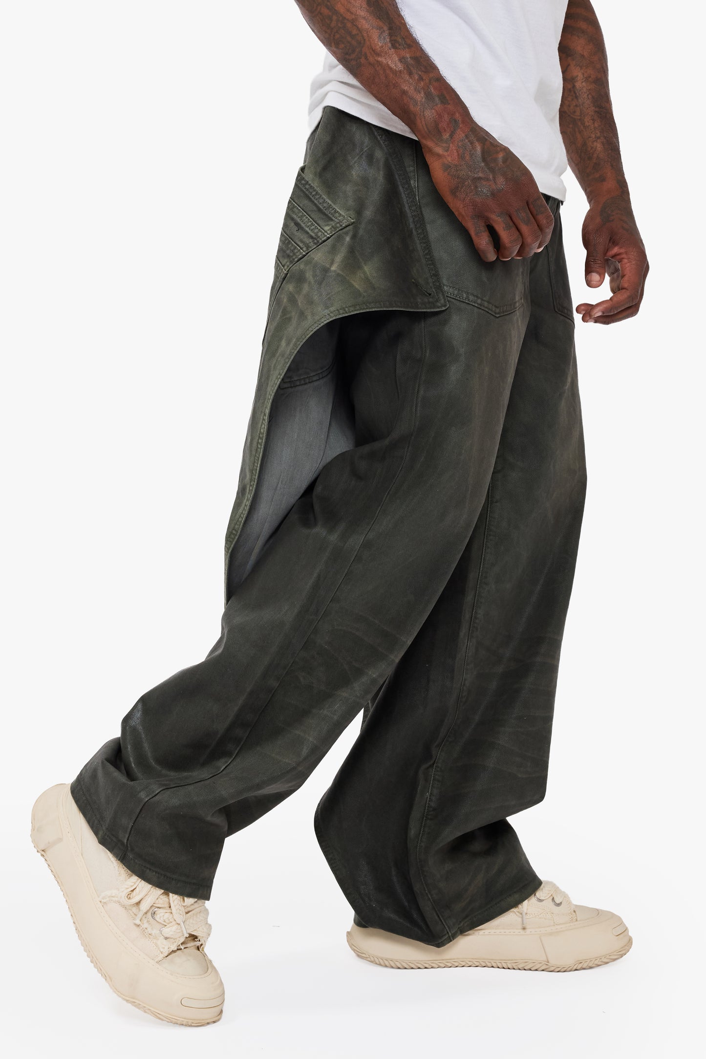 Gozai Vintage Olive Waxed Baggy