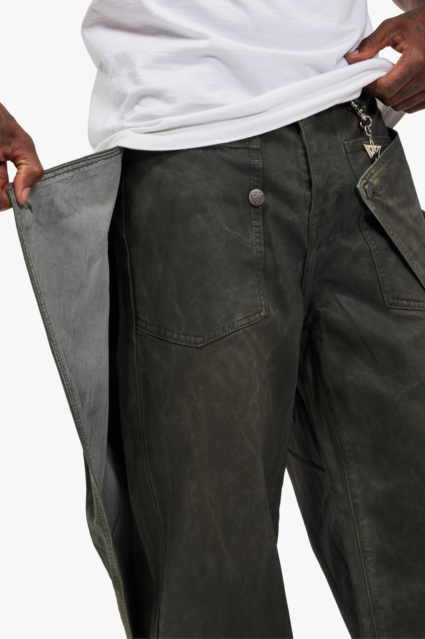 Gozai Vintage Olive Waxed Baggy