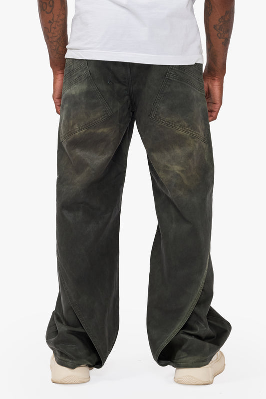 Gozai Vintage Olive Waxed Baggy