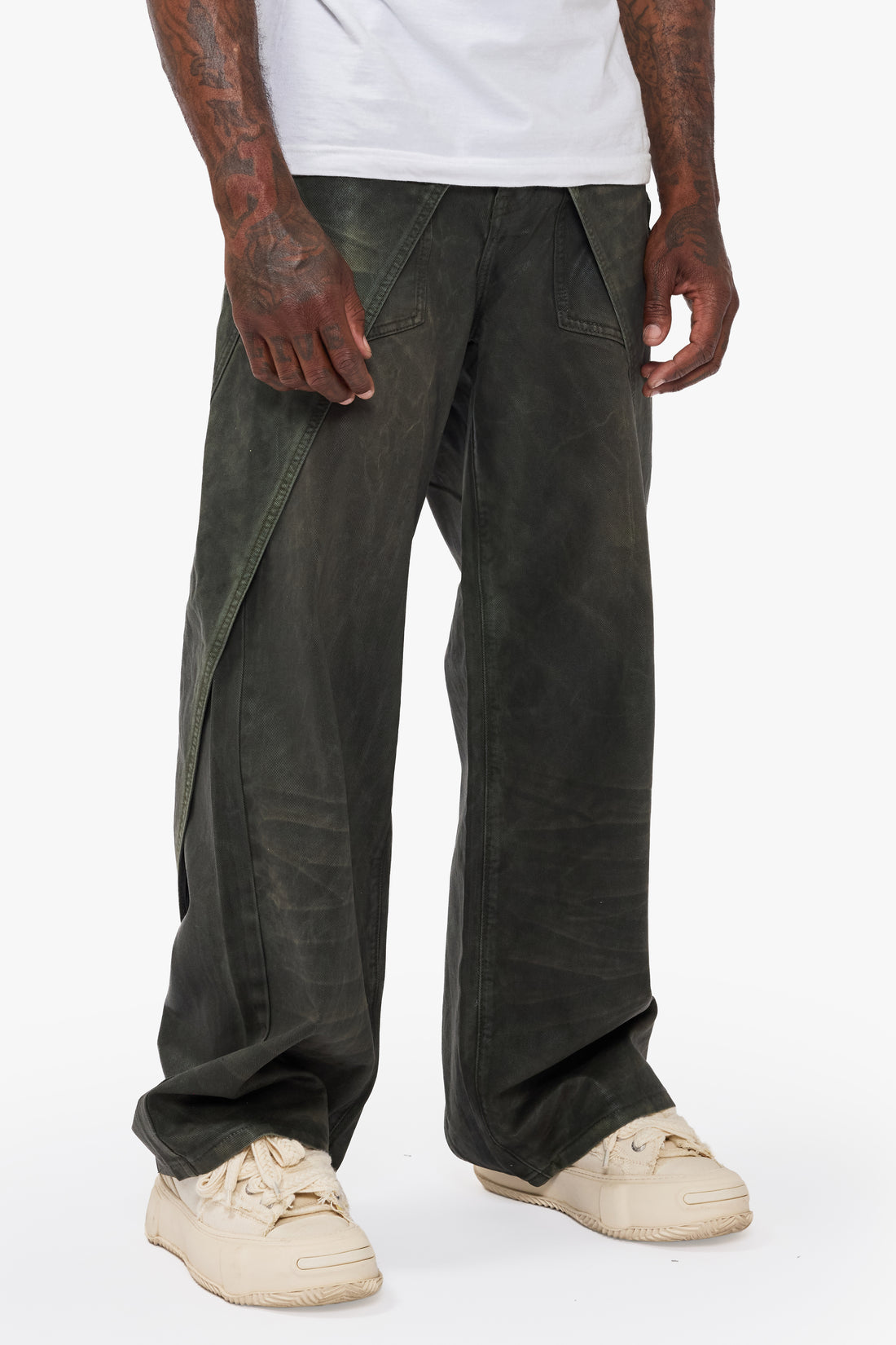 Gozai Vintage Olive Waxed Baggy