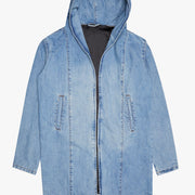 "KREED" DENIM TRENCHCOAT LIGHT BLUE